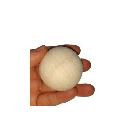 Fagolyó natúr 50 mm világos nem lakkozott fa, nagylyukú. Furat: 7,5 mm 1 db Kreatív kellék.