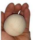 Fagolyó natúr 50 mm világos nem lakkozott fa, nagylyukú. Furat: 7,5 mm 1 db Kreatív kellék.