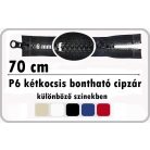 P6 kétkocsis 70 cm-es cipzár többféle színben.  "autós cipzár"