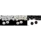 Golyógomb 10 mm, fehér, fekete vagy ekrü  25 db/csomag, Menyasszonyi, alkalmi, blúzgomb.