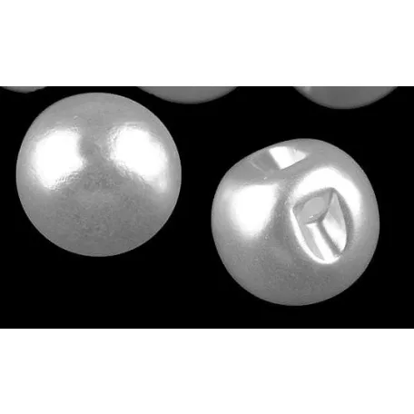 Golyógomb 10 mm, fehér, fekete vagy ekrü  25 db/csomag, Menyasszonyi, alkalmi, blúzgomb.