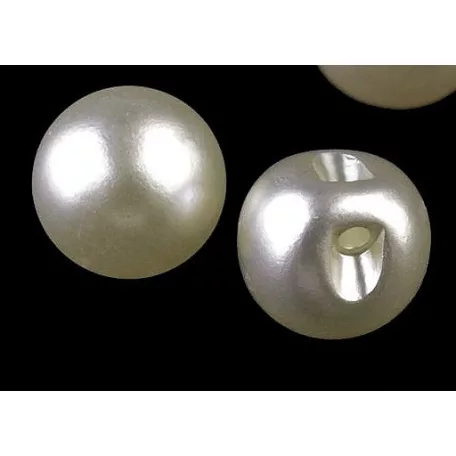 Golyógomb 10 mm, fehér, fekete vagy ekrü  25 db/csomag, Menyasszonyi, alkalmi, blúzgomb.