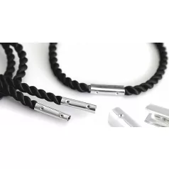   Zsinór összekötő elem fém lemezes 20 mm -es, 4-5 mm-es zsinórhoz. (20 db/cs)