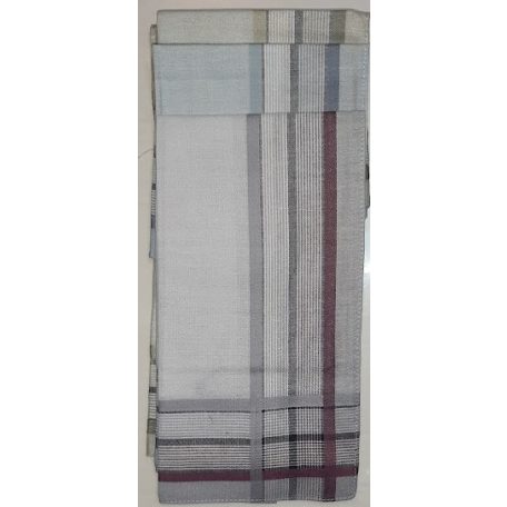 Zsebkendő 100 % pamut, világos színekben.Méret :37 cm x 37 cm 6 db/cs. Férfi zsebkendő mix véletlen variációk.