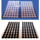 Öntapadó tépőzár korong, 15 mm, fehér vagy fekete. 60 pár/lap