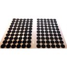 Öntapadó tépőzár korong, 15 mm, fehér vagy fekete. 60 pár/lap