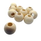 Fagolyó natúr  20 mm nem lakkozott, furat :5 mm  (10 db/csomag). Festhető, lakkozható, fűzhető. 