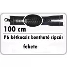 P6 kétkocsis  100 cm -es cipzár csak fekete!  Hosszú kabáthoz, " dzseki cipzár" 