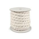 Sodrott pamut kötél 15 mm vastag 10 méter/ orsó  10 méterig kérhető egyben. Kerti bútor, hinta készítéséhez. Makramé zsinór.