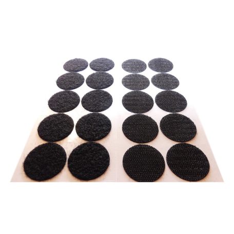 Öntapadó tépőzár korong, 35 mm, fekete  10  db/lap