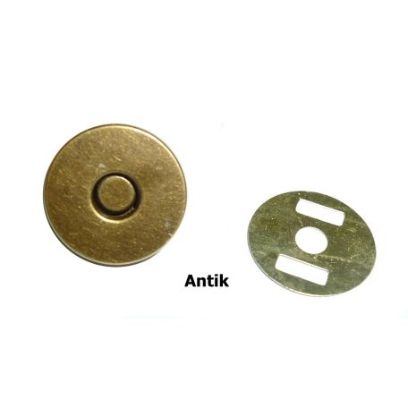 Táskamágnes, beszúrós mágneszár 14 mm ezüst vagy antikolt színben .(4db/szett) 10 szett/csomag