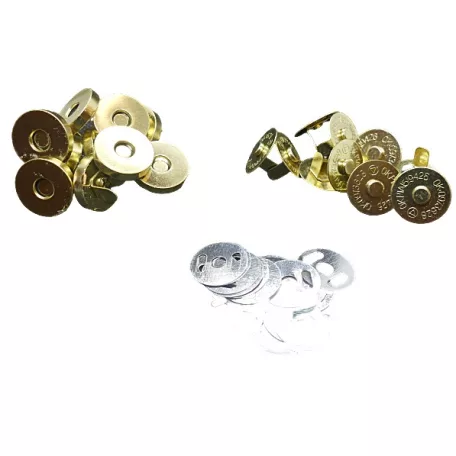 Táskamágnes 18 mm beszúrós (4db/szett)  többféle színben. Mágneszár.   ( 10 szett/csomag)