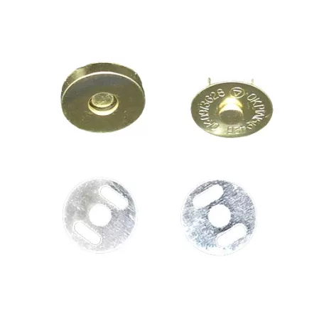 Táskamágnes 18 mm beszúrós (4db/szett)  többféle színben. Mágneszár.   ( 10 szett/csomag)