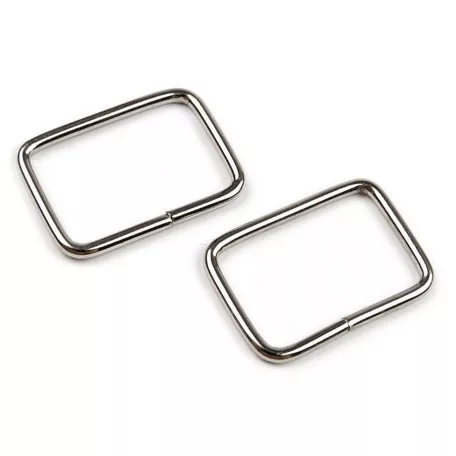 Szíjbújtató fémkellék szögletes 20 mm-es, ezüst színben. 100 db / csomag.  ( Nagy kiszerelés) 