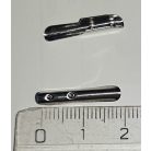 Zsinórvég fém kellék. Dossziékhoz, papírtáskákhoz. 2-3 mm zsinórhoz.  250 db/csomag