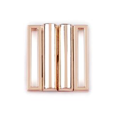   Fém csat 30 mm, rosegold rozsdamentes.  10 db/csomag. Fürdőruha kellék. Fém övcsat.