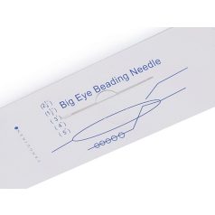   Gyöngyfűző tű nagyszemű, vékony, lapos 0,5 mm x 55 mm, praktikus fűzés. "Languiren"