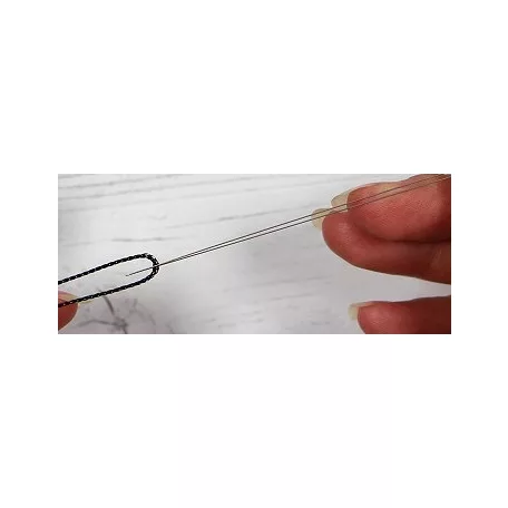 Gyöngyfűző tű nagyszemű, vékony, lapos 0,5 mm x 55 mm, praktikus fűzés. "Languiren"