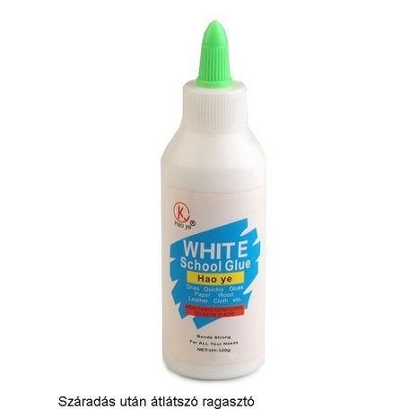 Ragasztó White School Glue extra erős, átlátszó,  univerzális átlátszó. 120 gr-os 