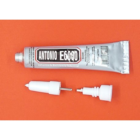 Ragasztó Antonio E6000 10 ml.  Átlátszó, ékszer készítéshez, strasszkövekhez stb.. Vékony applikátorral! 