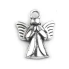 Angyal medál 20 x 15 mm, platina ezüst színű, rozsdamentes. Egyoldalas. 5 db/csomag