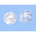 Zsinórszabályozó, kerek kétlyukú, max. 3 mm.átlátszó. "UFO".  200 db /csomag