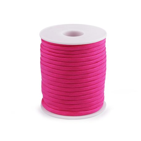 Paracord zsinór 4 mm rózsaszín pink  (20) Ejtőernyő vagy ruhazsinór. 25 m/orsó. 
