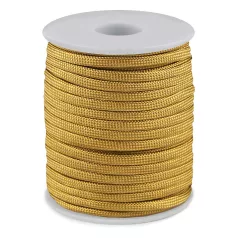   Paracord zsinór 4 mm arany színű (42).  Ejtőernyő vagy ruhazsinór. 25 m/orsó.