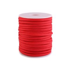   Paracord zsinór 4 mm piros színű (5) Ejtőernyő vagy ruhazsinór. 25 m/orsó. 