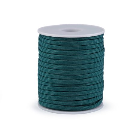 Paracord zsinór 4 mm olajkék színű (41) Ejtőernyő vagy ruhazsinór. 25 m/orsó. Petrol kék.