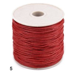 Pamut zsinór 1 mm kávébarna (7). Ékszerkészítő bőrhatású viaszolt zsinór (25 m / orsó)