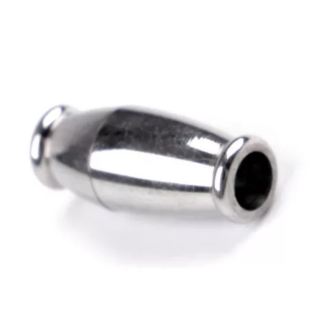 Mágneses kapocs platina ezüst színben, rozsdamentes, kb. 2,4 mm zsinórhoz 1 db