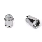 Mágneses kapocs platina ezüst színben, rozsdamentes, kb. 2,4 mm zsinórhoz 1 db