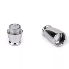   Mágneses kapocs platina ezüst színben, rozsdamentes, kb. 2,4 mm zsinórhoz 1 db