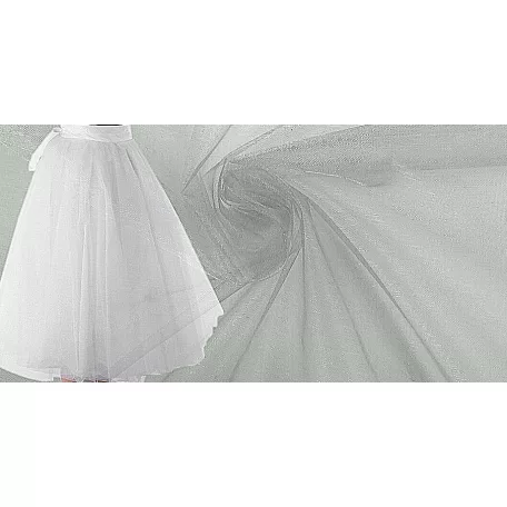 Organza anyag 150 cm széles, hófehér, Székmasni, szoknya varrás, zsák készítés.2 métertől. 