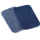 Farmerfolt felvasalható, pamut anyagból, 76x49 mm farmerkék árnyalatok és a fekete farmer  (10 db/csomag )