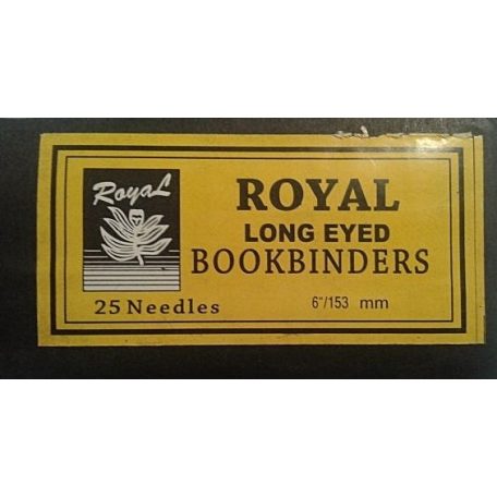 Zsákvarrótű 15 cm,  nagyszemű , Paprikafűző tű ,  Royal Long Eyed 25 Needles, 6"/152 méret,   (25 db/csomag)