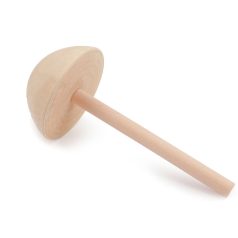   Stoppolófa 22 cm teljes méret, a feje 8 cm gomba alakú natúr fa. Festhető, lakkozható. (Nagy)
