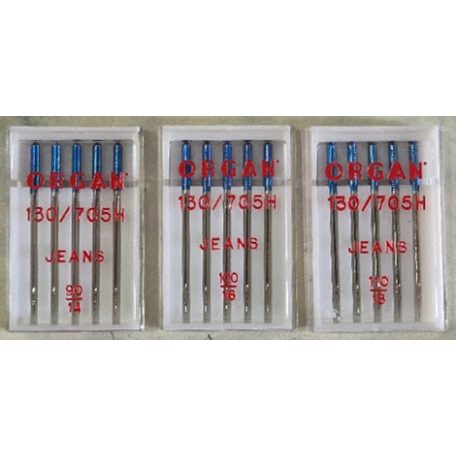 Háztartási varrógéptű, Organ  JEANS  130/705 H,  90-100-110 méretben 5 db/levél 