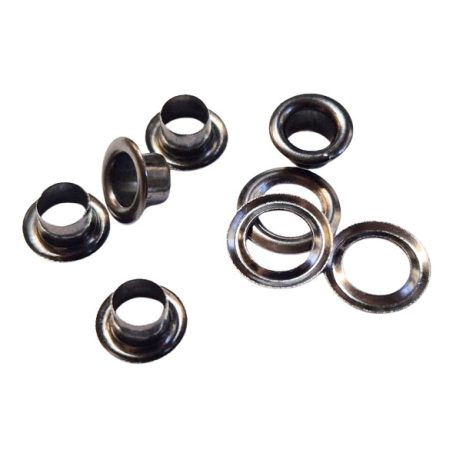 Ringli karika 12 mm black nikkel fényes, réz alapú,  50 pár / csomag. Dekoratív kellék. 