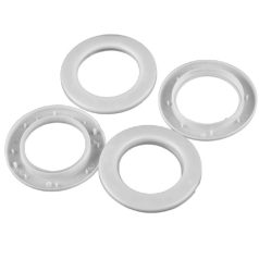   Függönykarika műanyag 42 mm belső, összepattintható, fehér, arany vagy ezüst. Rúdkarnishoz. 10 db/cs, Műanyag ringli karika 4,2 cm.