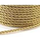 Arany zsinór sodrott  3 mm lurex , 20 yard/orsó (18,6 m) Dekorációs díszítő zsinór