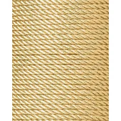   Arany zsinór sodrott  3 mm lurex , 20 yard/orsó (18,6 m) Dekorációs díszítő zsinór