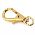 Karabiner 4 mm bújtatóval arany színben 50 db/csomag . Forgós karabiner kicsi. Rozsdamentes. 