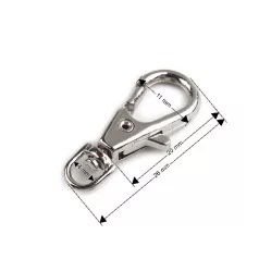   Karabiner 4 mm bújtatóval arany színben 50 db/csomag . Forgós karabiner kicsi. Rozsdamentes. 