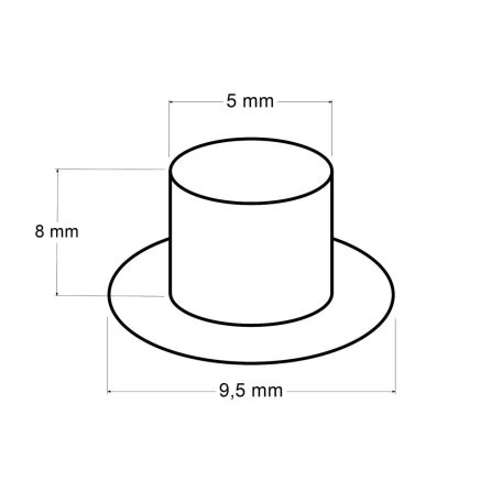 Ringli karika 5 mm, antikolt réz színű, vas alapú, 8 mm magas, " hosszú lábú" 100 db/csomag