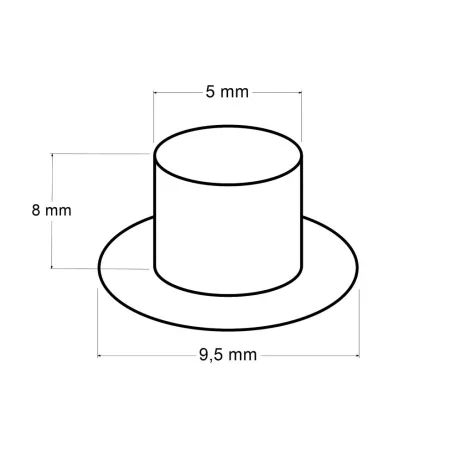 Ringli karika 5 mm, ezüst színű vas alapú, 8 mm magas, " hosszú lábú" Iratok összefűzéséhez is.  (100 db/csomag).