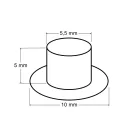 Ringli karika 5,5 mm réz alapú KIN Lord, házilag beüthető kézi aparáttal ezüst színű , 20 db-os,  