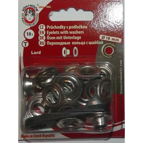 Ringli karika 8 mm házilag beüthető kézi aparáttal nikkel ezüst, KIN Lord 10 db-os, 