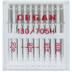   Organ szortinent háztartási varrógéptű  130/705 H. 70-80-90-100-as tűk/ levél  2-2 db (10 db/levél) 